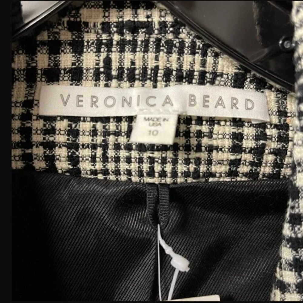 NWT Veronica Beard Augusta Double-Breasted Checked Belted Coat Dress Size 10 - Picture 12 of 14